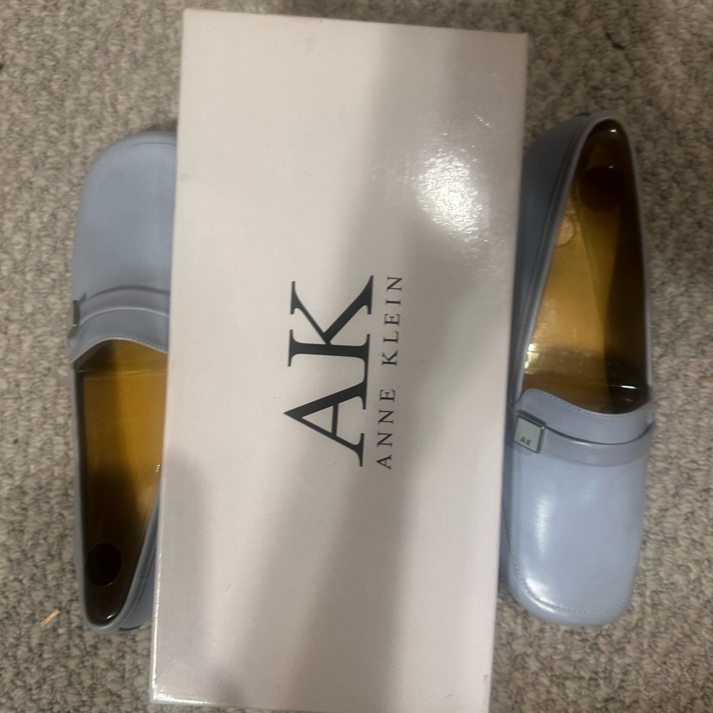 Anne Klein Light Blue Platform Loafers